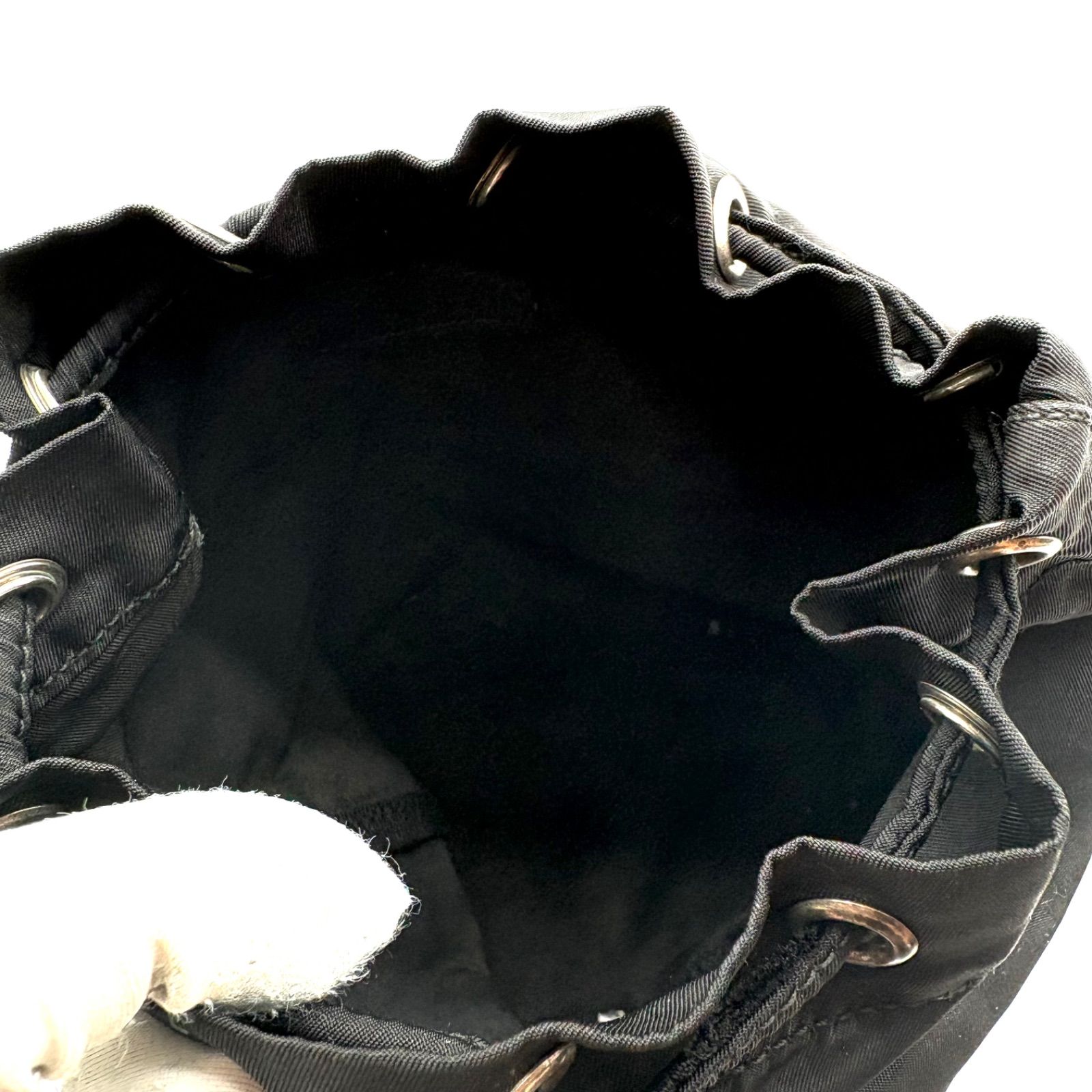 PRADA Vintage Nylon Drawstring Pouch Black プラダ ヴィンテージ