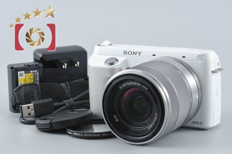 中古】SONY ソニー α NEX-F3 ズームレンズキット ホワイト シャッター
