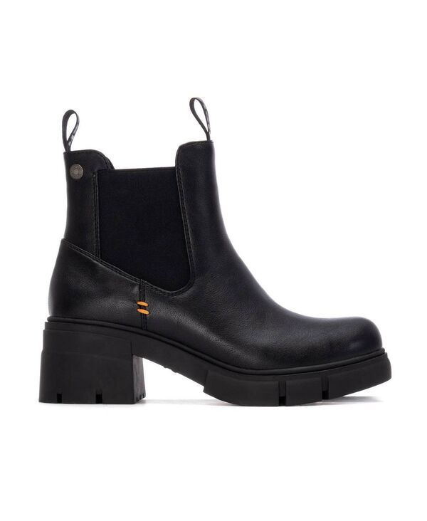 キシタイ レディース シューズ ブーツ・レインブーツ チェルシー ブーツ ヒール XTI Womens Block Heel Chelsea Booties Refresh Collection Bl