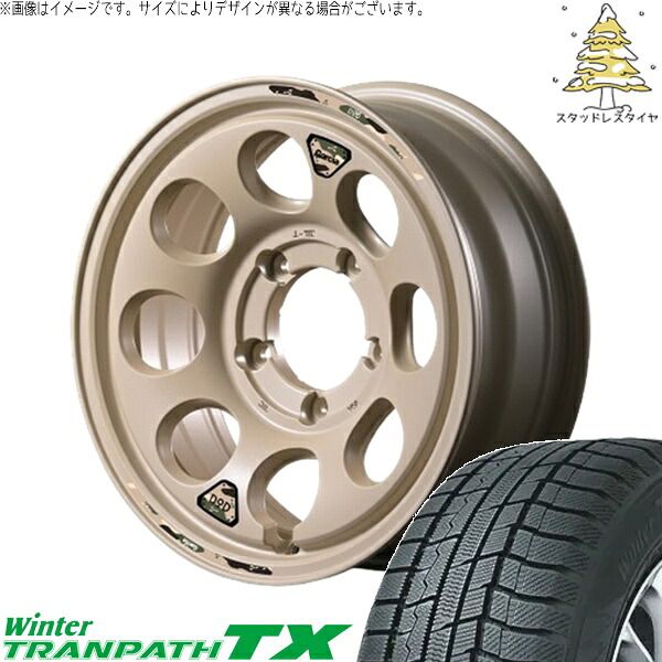 JA22 JA12 215/70R16 スタッドレスタイヤ ホイール 4本セット | トーヨータイヤ ウィンタートランパス TX × エムアイディー MIDホイール x DOD ウシャリン セミグロスサンドベージュ 16インチ 5.5J +20 5穴139.7