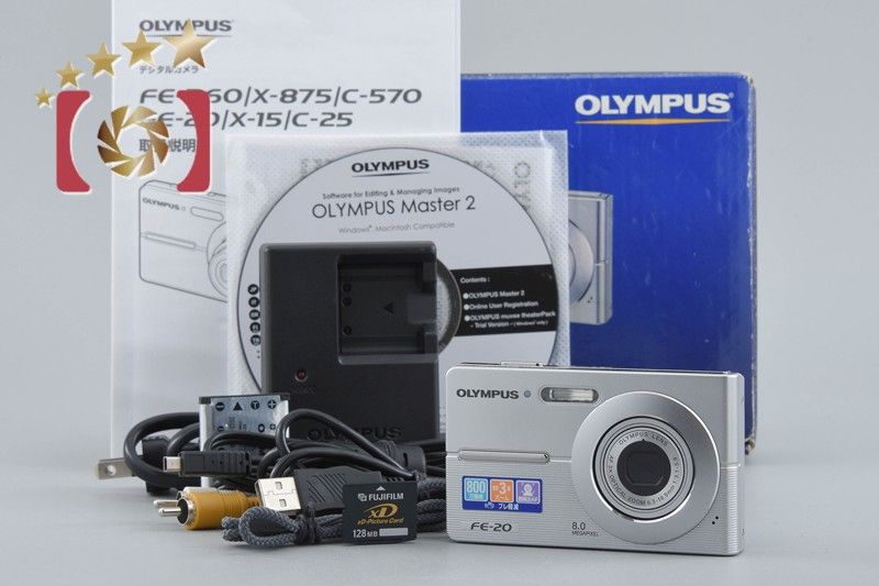 中古】OLYMPUS オリンパス Camedia FE-20 シルバー コンパクトデジタル