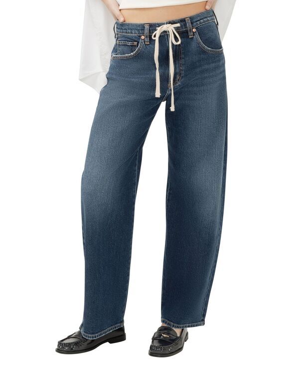 シルバー ジーンズ レディース ボトムス デニムパンツ ストレート Silver Jeans Co Womens Be Easy High Rise Straight Leg Jeans Dotty