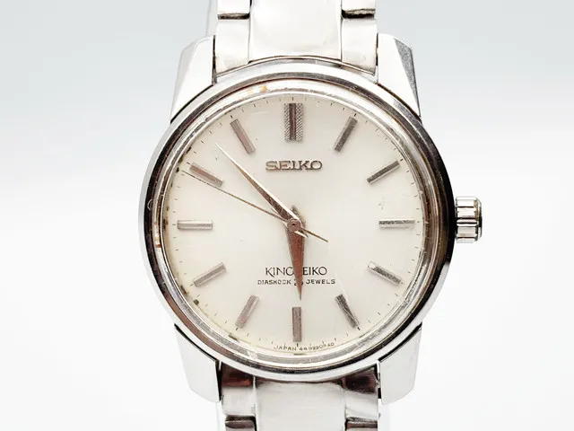 セイコー Seiko キング 自動巻 わざトケイ 37mm マン-man シルバー字盤
