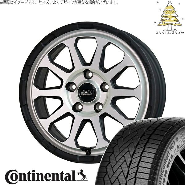 ZR-V クロストレック 215/60R17 スタッドレスタイヤ ホイール 4本セット | コンチネンタル ノースコンタクト NC7 × ホットスタッフ マッドクロス レンジャー マットシルバー 17インチ 7J +45 5穴114.3