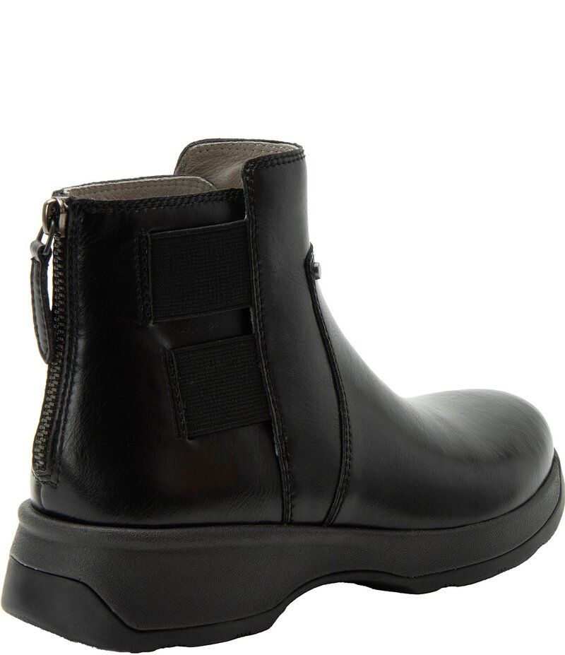 アレグリア レディース シューズ ブーツ・レインブーツ アンクル ブーツ レザー Alegria Jordyn Leather Stretch Strap Ankle Booties Black ブラ