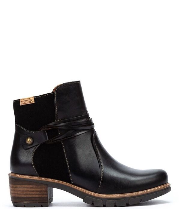 ピコリーノス レディース シューズ ブーツ・レインブーツ アンクル レザー Pikolinosan Sebastian Leather Strappy Ankle Boots Black ブラック 44,880円