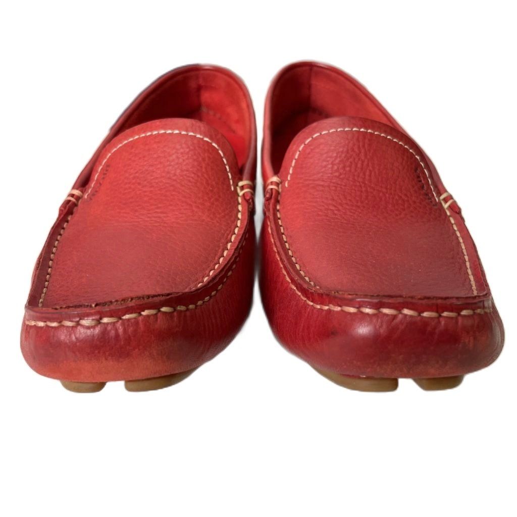 プラダ　PRADA　ローファー　ドライビングシューズ　赤　レッド プラダ PRADA ローファー ドライビングシューズ スリッポン レザー 36