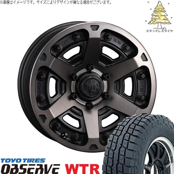 トライトン 265/70R17 スタッドレスタイヤ ホイール 4本セット | トーヨータイヤ オブザーブ W/T-R × クリムソン マーテルギア アーマー マットブラッククリア 17インチ 8J +20 6穴139.7