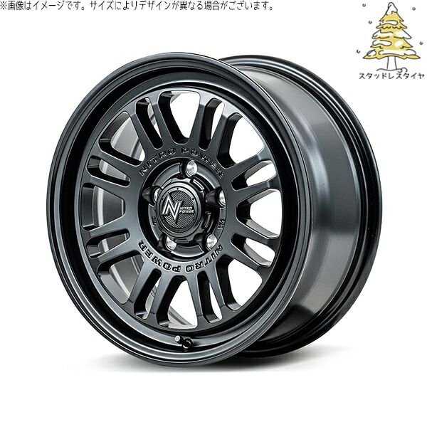プリウスα 215/50R17 スタッドレスタイヤ ホイール 4本セット | おすすめ輸入タイヤ × エムアイディー ナイトロパワー M16 アサルト セミグロスブラック 17インチ 7.0J +42 5穴114.3