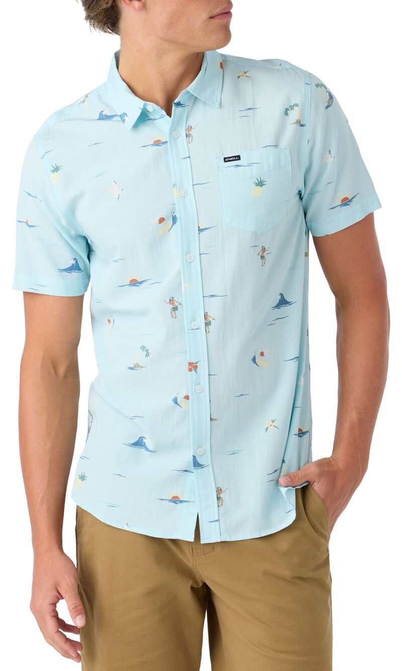 オニール メンズ トップス シャツ ONeill Mens Oasis Eco Short Sleeve Modern Shirt Sky Blue ブルー 13,306円