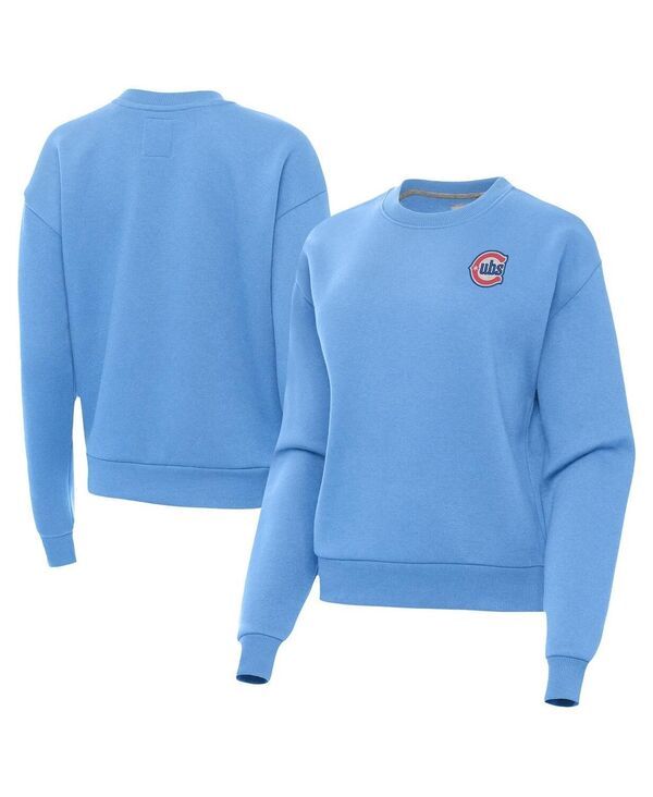 アンティグア レディース アウター パーカー・スウェット シャツ ロゴ Antigua Womens Powder Blue Chicago Cubs Alternate Logo Victory P