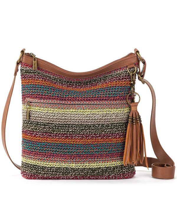 ザサック レディース バッグ The Sak Womens Lucia Crochet Crossbody Bag Sunset Stripe ストライプ