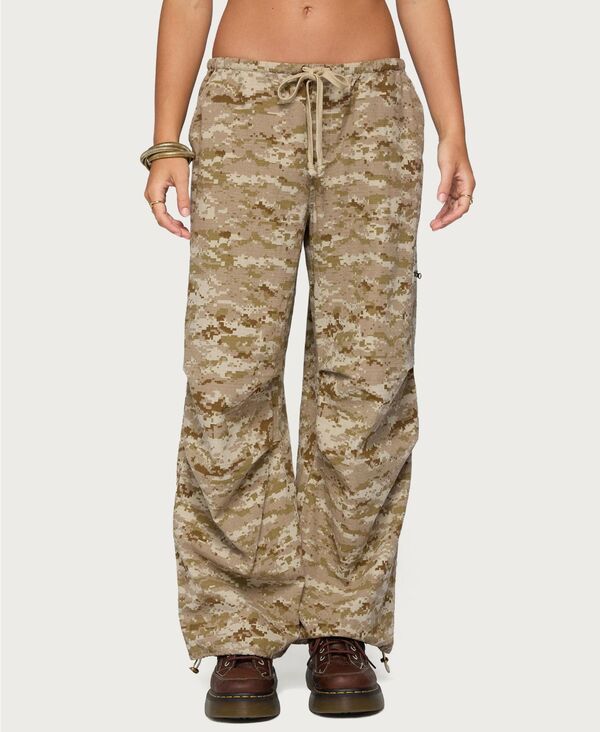アディクテッド レディース ボトムス カジュアルパンツ カーゴパンツ Edikted Womens Demey Camo Baggy Cargo Pants Beige ベージュ 16,906円