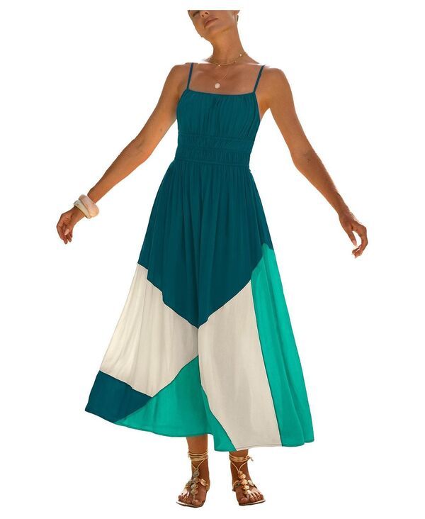 カップシー レディース トップス ワンピース カラーブロック マキシ Cupshe Womensunny Honey Colorblock Maxi Beach Dress Blue ブルー