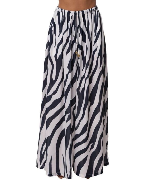 ジェイラックスレーベル レディース ボトムス カジュアルパンツ シフォン JLUXLABEL Womens Resort Glow Chiffon Pant Navy zebra ネイビー
