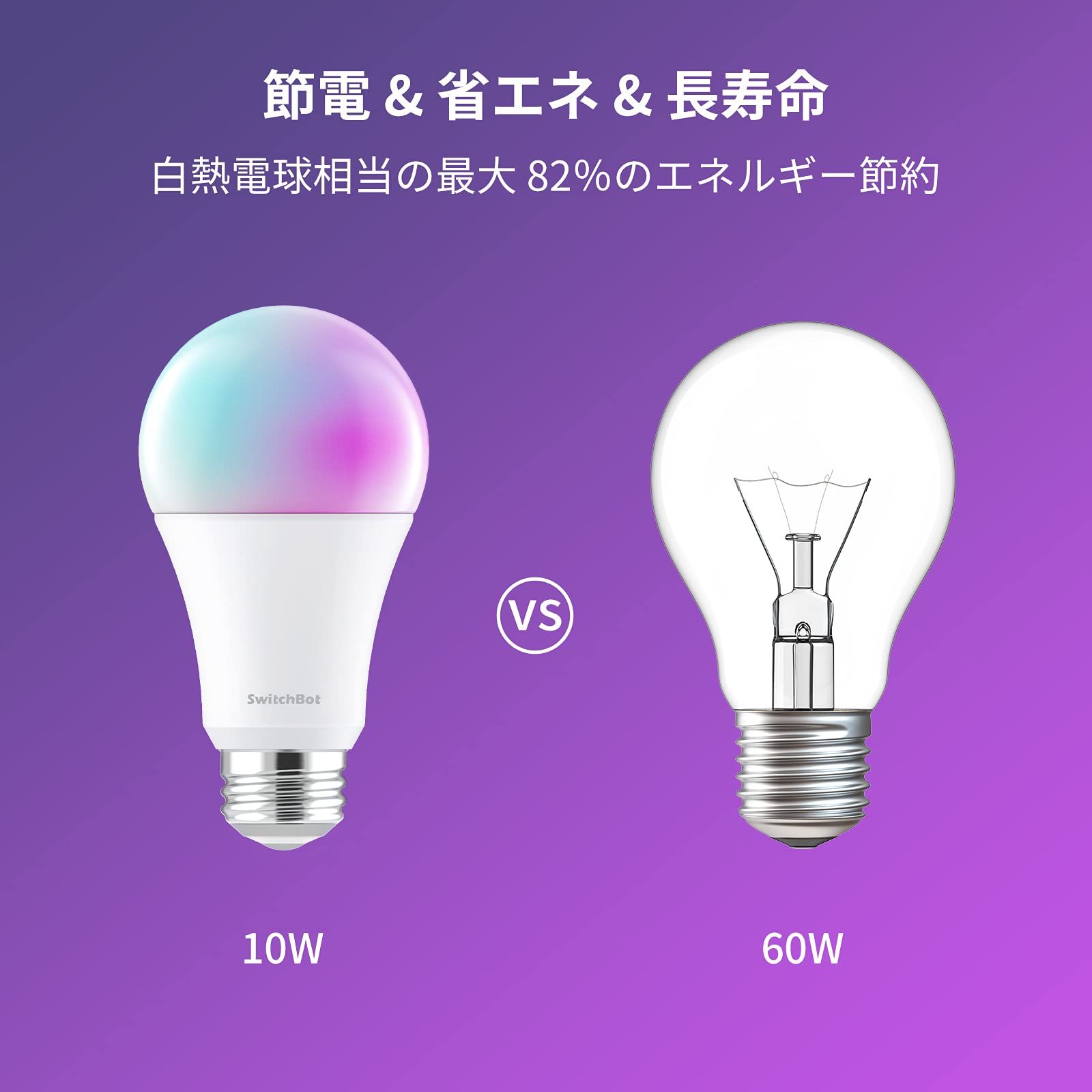 人気商品】with Alexa認定】SwitchBot LED電球 スマートライト 【Works