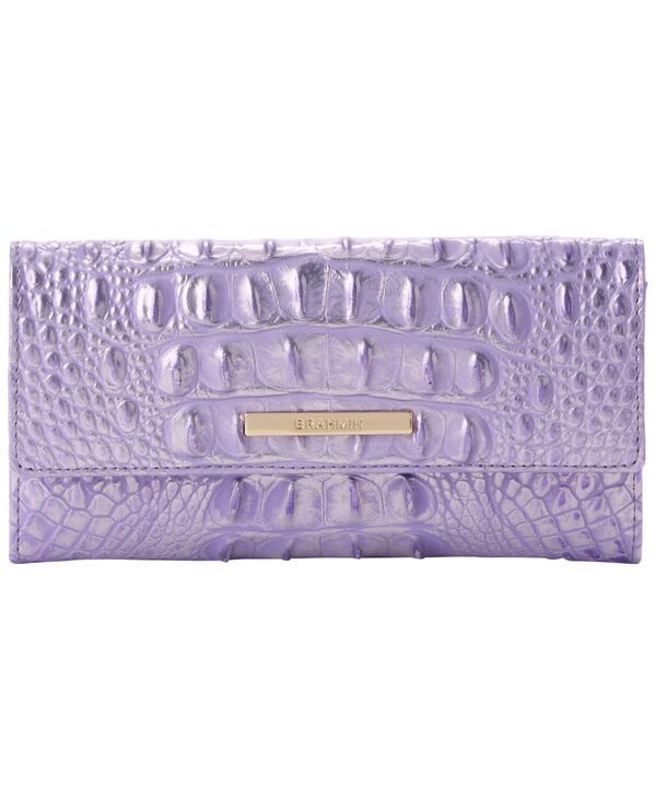 ブランミン レディース アクセサリー 財布 ミニ レザー Brahmin Cordelia Embossed Mini Leather Wallet Sheer Lavender ラベンダー