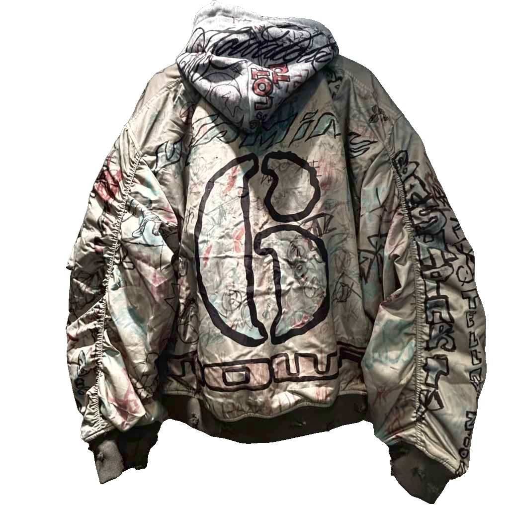 モワローラ MOWALOLA 25AW graffiti bomber jacket グラフィティ
