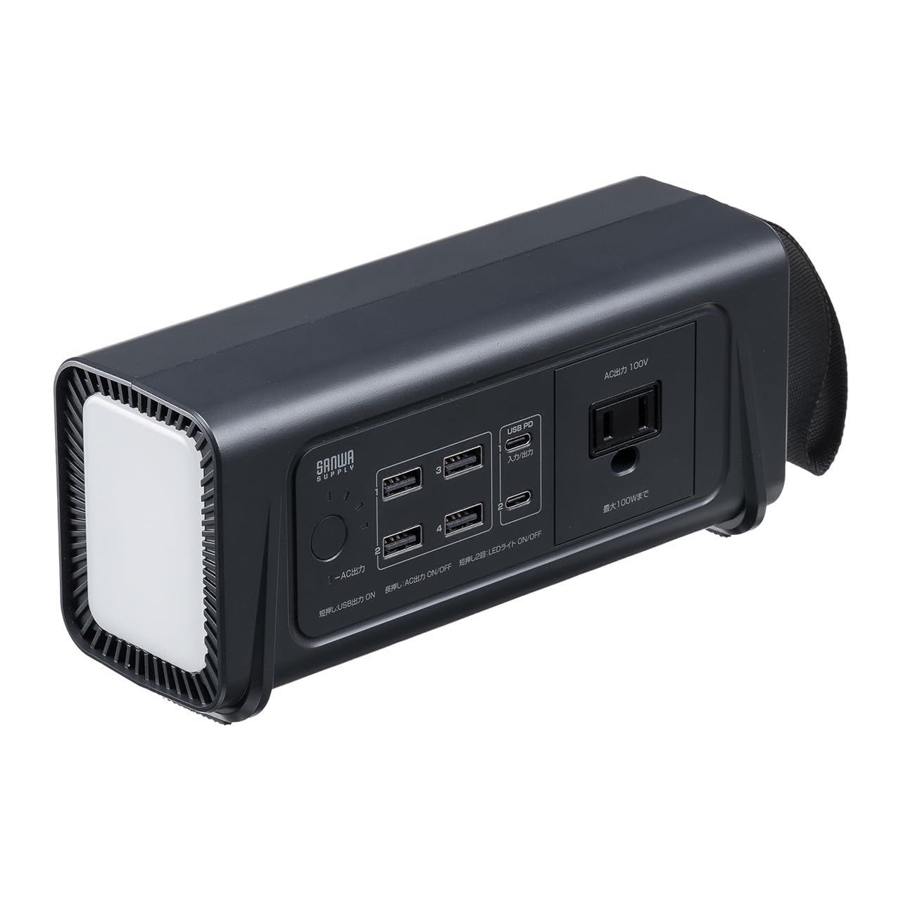 ☆新品☆サンワダイレクト ポータブル電源 小型 30000mAh 111Wh AC出力