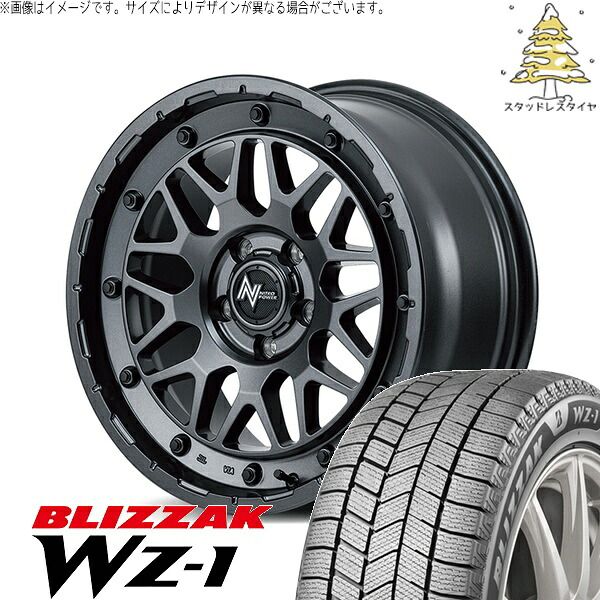 カローラクロス 215/60R17 スタッドレスタイヤ ホイール 4本セット | ブリヂストン ブリザック WZ-1 × エムアイディー ナイトロパワー M29 スティンガー バレルブラック 17インチ 7.0J +42 5穴114.3