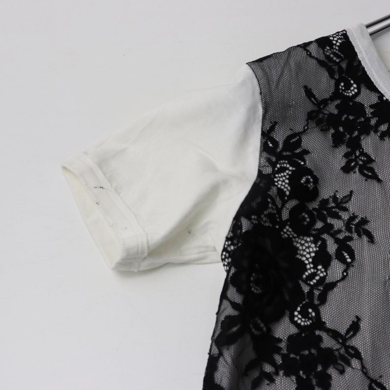 DOLCE & GABBANA ドルチェアンドガッバーナ フラワーレース切替半袖T