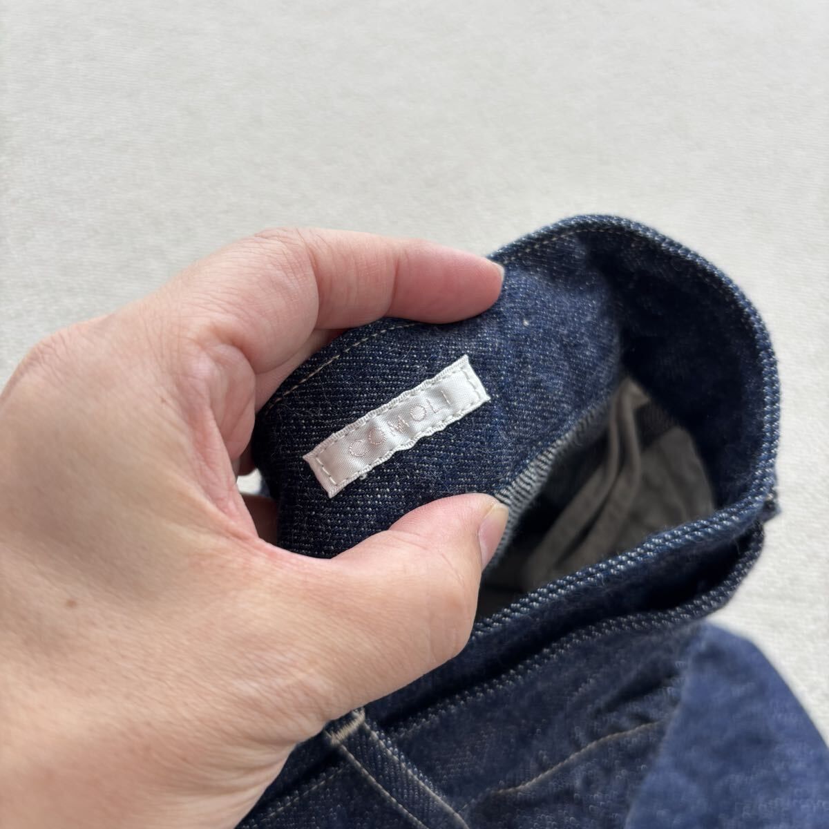 21ss 2021 良品 COMOLI コモリ デニム ベルテッド パンツ S03-03012 