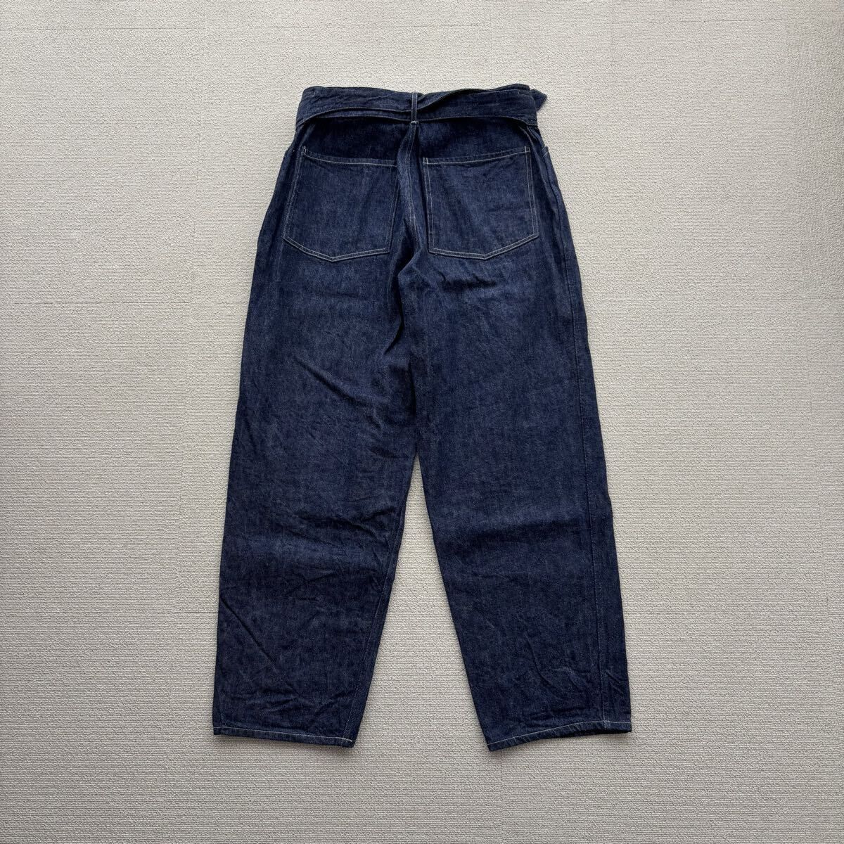 21ss 2021 良品 COMOLI コモリ デニム ベルテッド パンツ S03-03012 