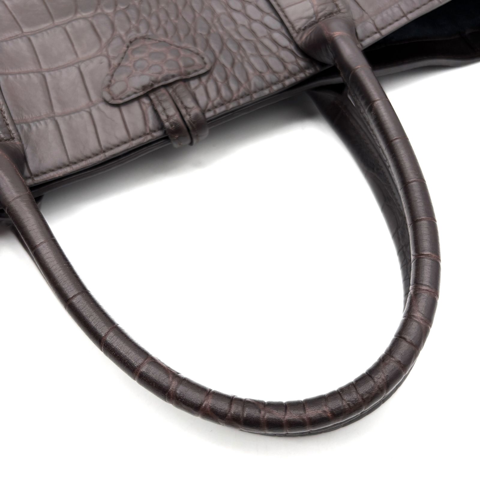 極美品 LONGCHAMP ロンシャン ロゾ トートバッグ ハンドバッグ クロコ