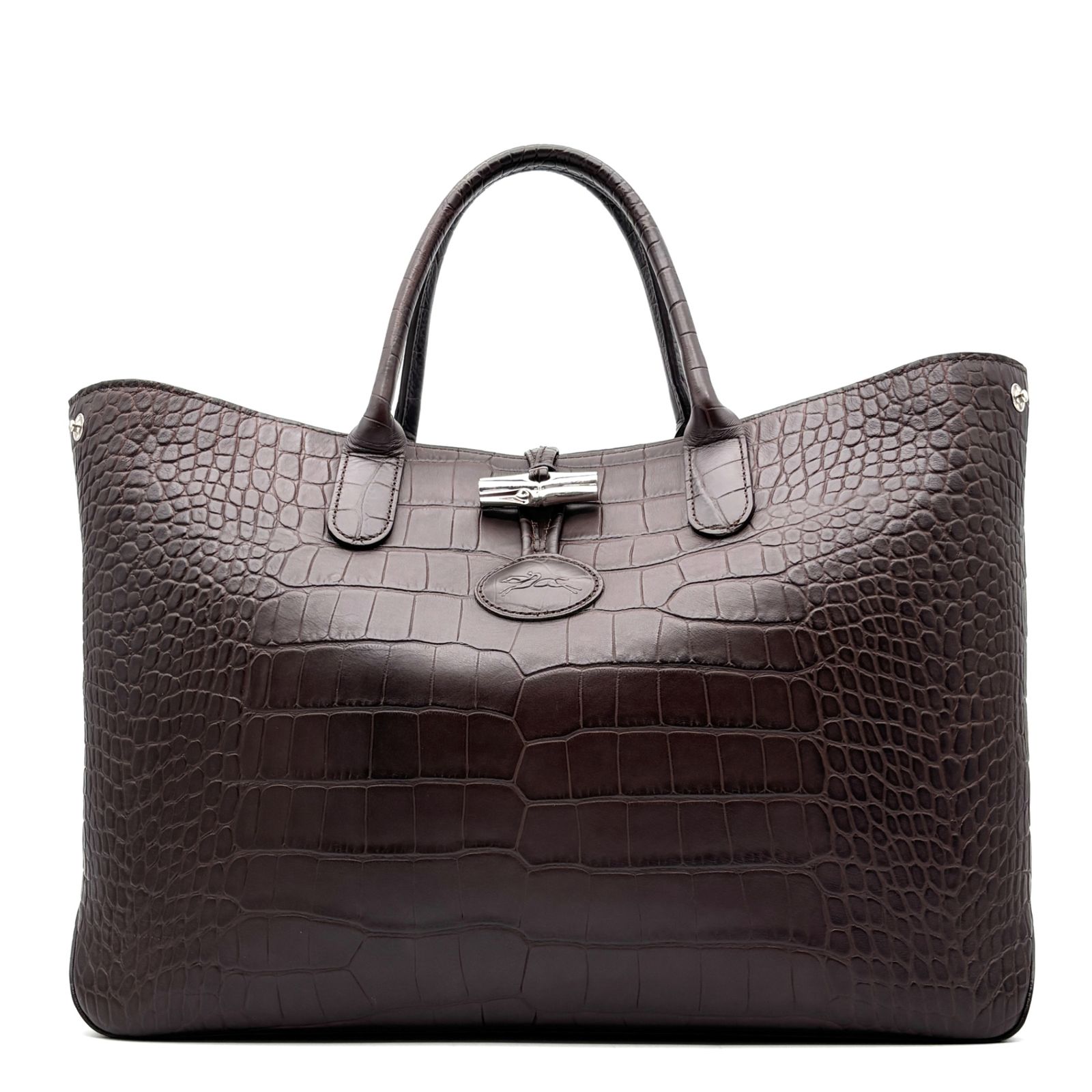 極美品 LONGCHAMP ロンシャン ロゾ トートバッグ ハンドバッグ クロコ