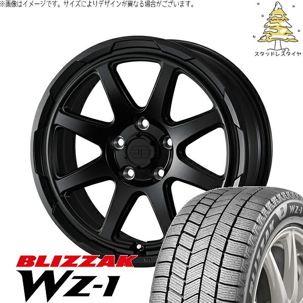レクサスGS レクサスIS 225/50R17 スタッドレスタイヤ ホイール 4本セット | ブリヂストン ブリザック WZ-1 × ウェッズ スタットベルク セミマットブラック 17インチ 7J +38 5穴114.3 153,269円