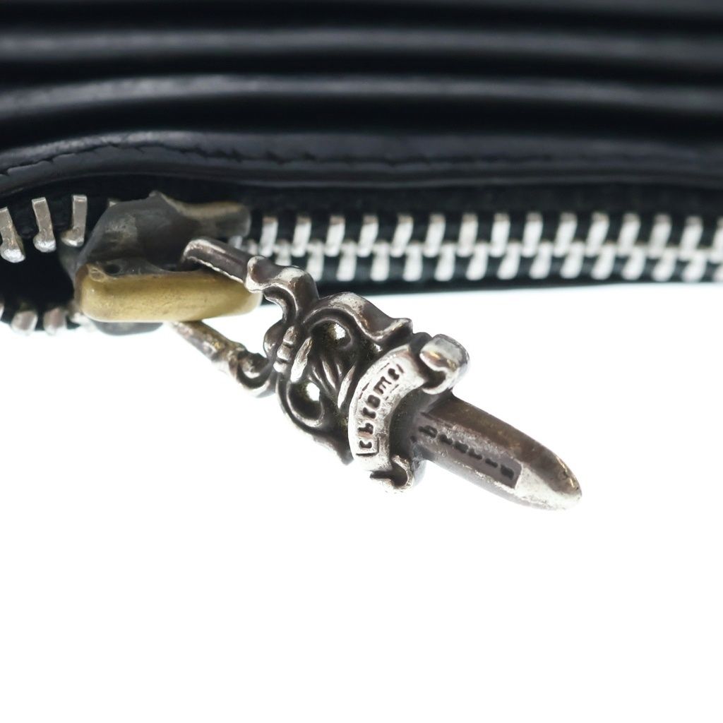 CHROME HEARTS (クロムハーツ) ダガージップ スクロールラベル レザー