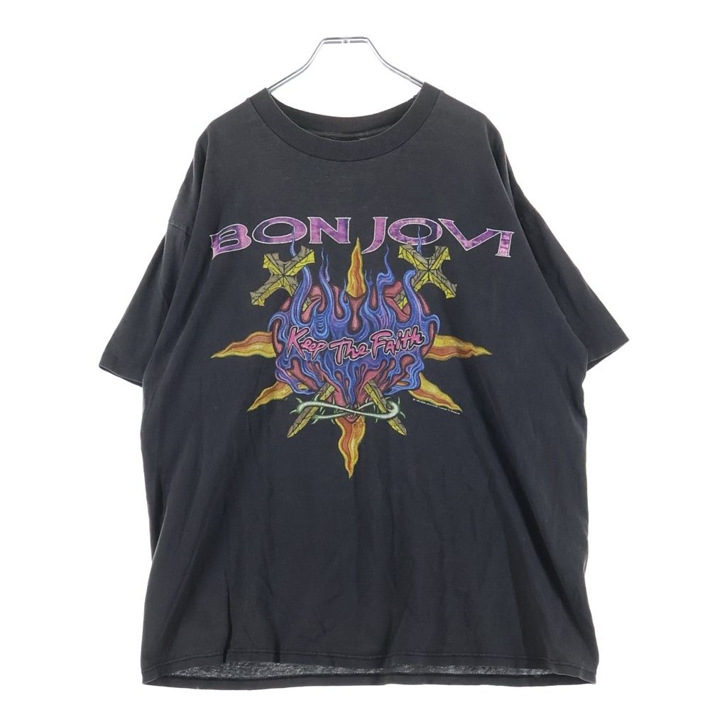 ボンジョヴィ ヴィンテージTシャツ 半袖 90s 黒 BO JOVI VINTAGE (ヴィンテージ) 90S VINTAGE BON JOVI KEEP THE FAITH