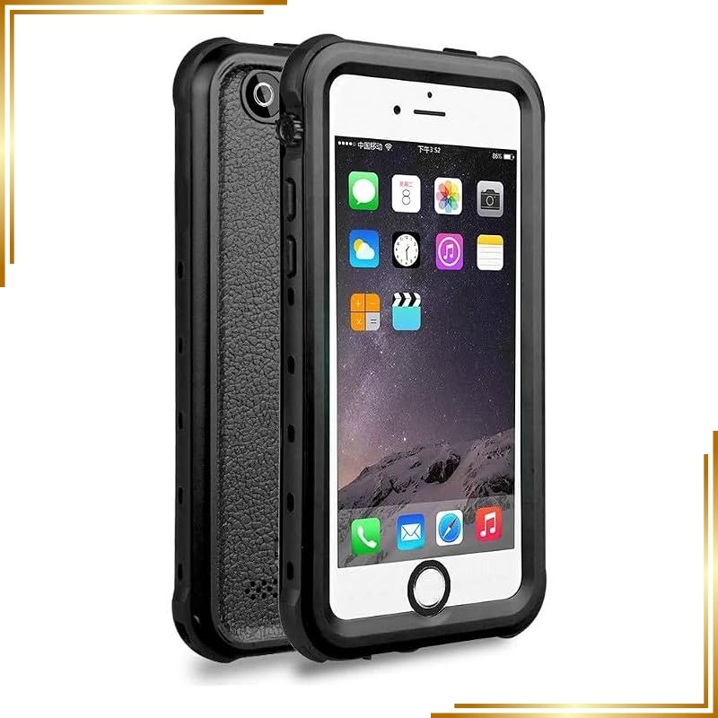 [Brand New] [Taosan] iPhone SE (1st Generation) iPhone 5/5S Shared Waterproof Case IP68 Waterproof Standard iPhone SE 1st Generation Snowproof Dustproof Shock Absorption Rugged Cover 360° Omnidirectional Protection Black 0