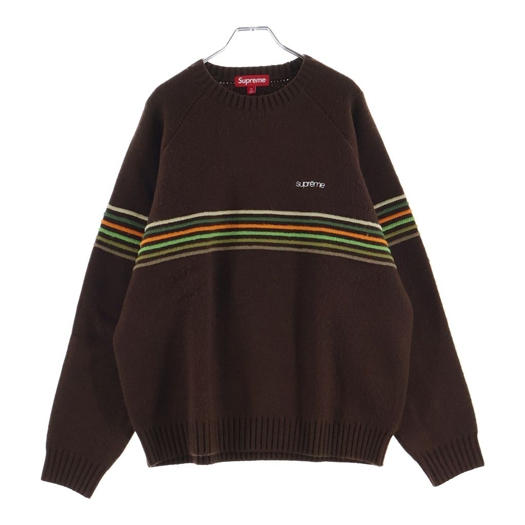 Supreme 2022SS ニットセーター　ブラウン Lサイズ SUPREME (シュプリーム) 26SS Raised Stripe Sweater ラインズド