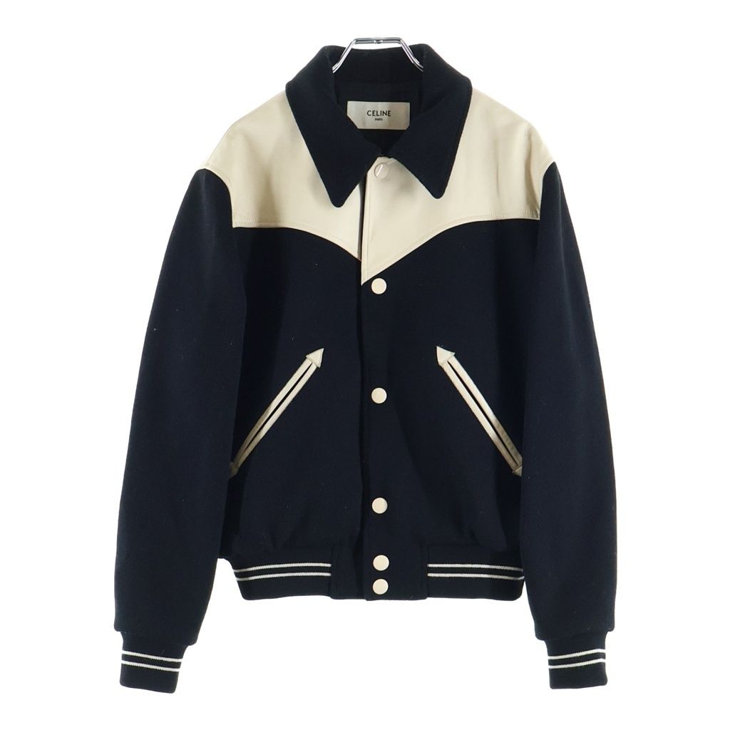 CELINE (セリーヌ) 19AW TEDDY JACKET レザー切り替え ウエスタン