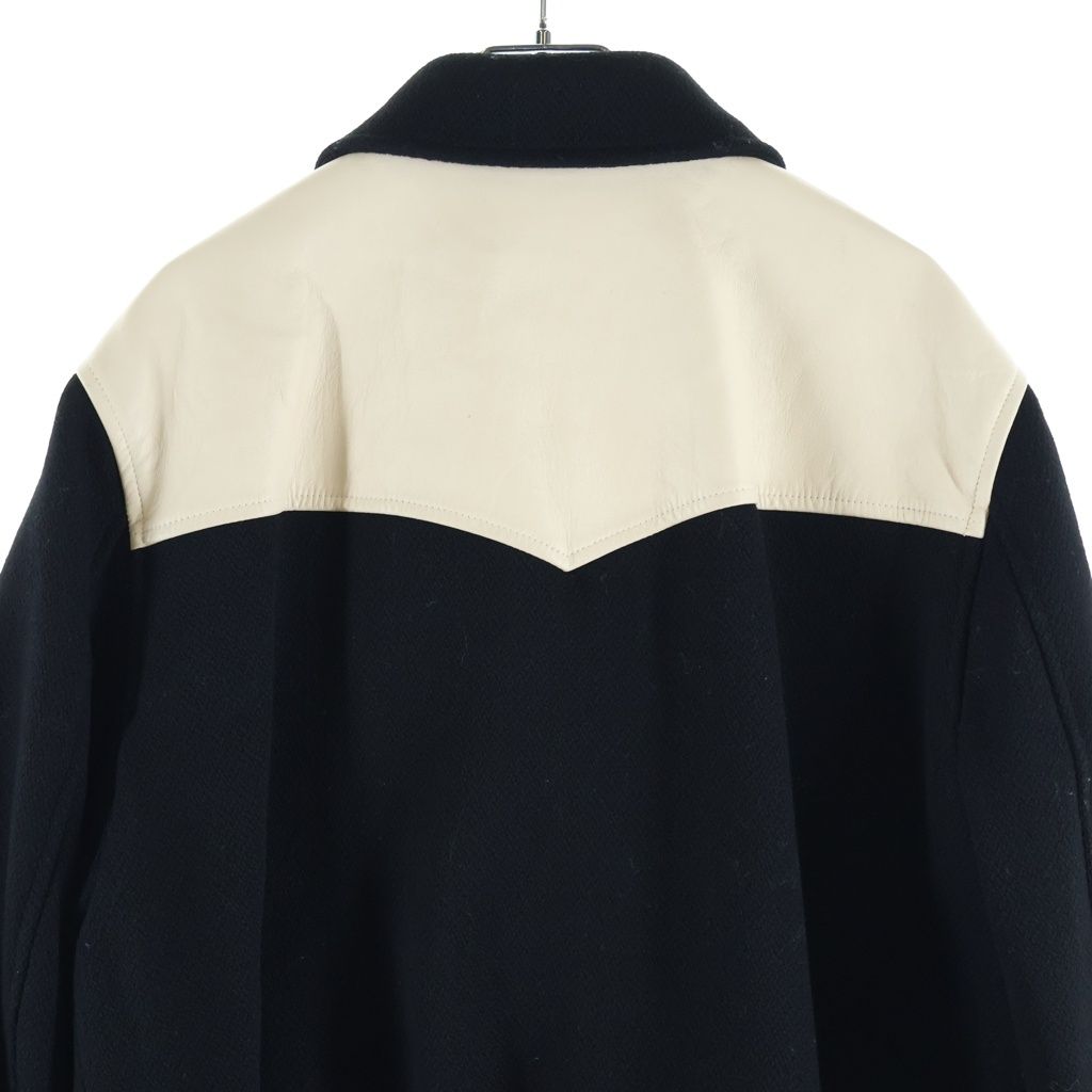 CELINE (セリーヌ) 19AW TEDDY JACKET レザー切り替え ウエスタン