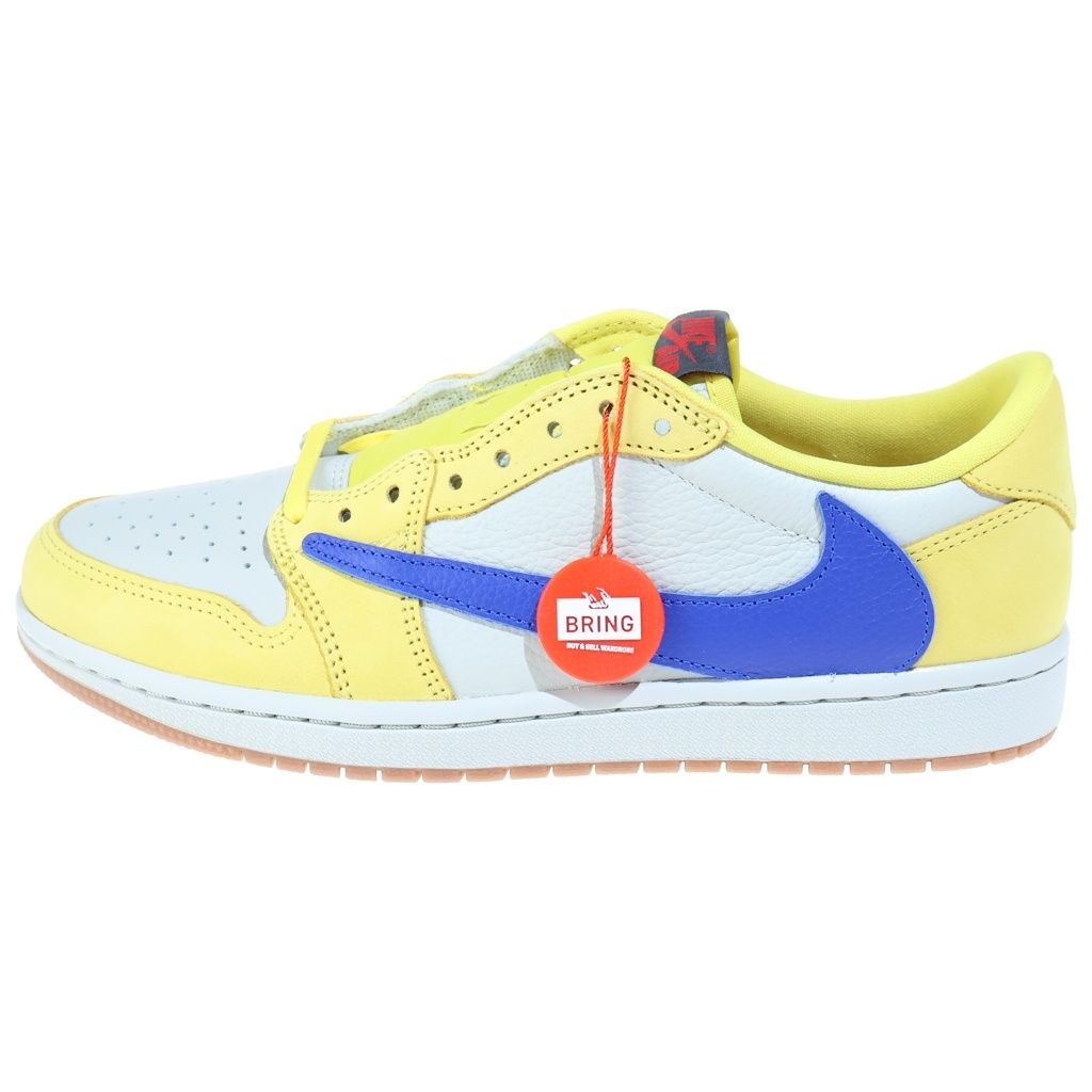 NIKE (ナイキ) ×TRAVIS SCOTT AIR JORDAN1 LOW OG SP トラヴィス スコット エアジョーダン1 カナリー ローカットスニーカー イエロー US9.5/26.5cm DZ4137-700