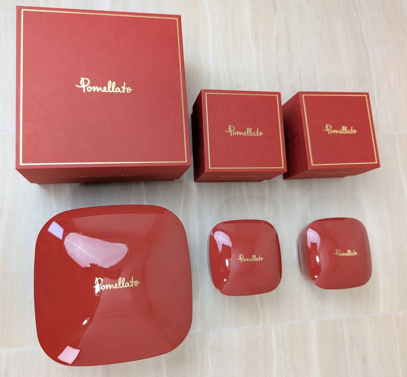 ポメラート　ジュエリーケース　空箱　4個セット まとめ売り Pomellato ポメラート アクセサリー ジュエリー 空箱 空き