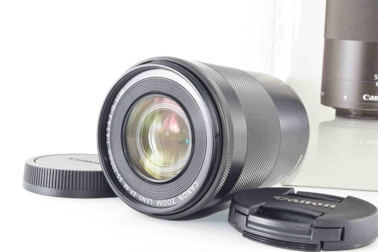 【美品】キヤノン 望遠ズームレンズ EF-M55-200mm F4.5-6.3 IS STM ミラーレス専用 EF-M55-200ISSTM キヤノン EF-M