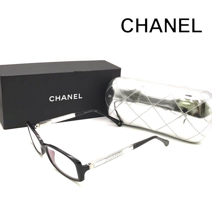 良品 CHANEL シャネル ココマーク 眼鏡 アイウェア メガネフレーム ブラック ケース付 レディース ブランド 服飾小物 r2561 12,854円