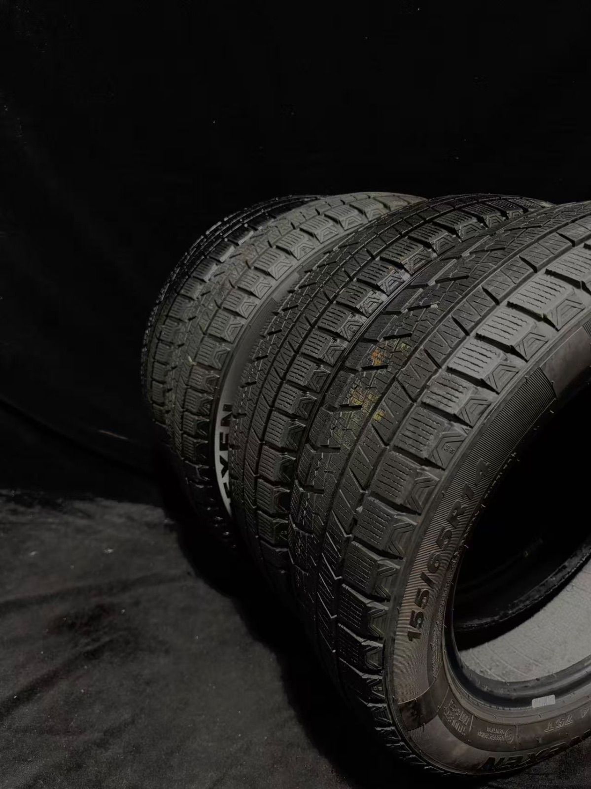 22年製 中古タイヤ4本セット NEXEN 155/65R14 75T 8分山 スタッドレス