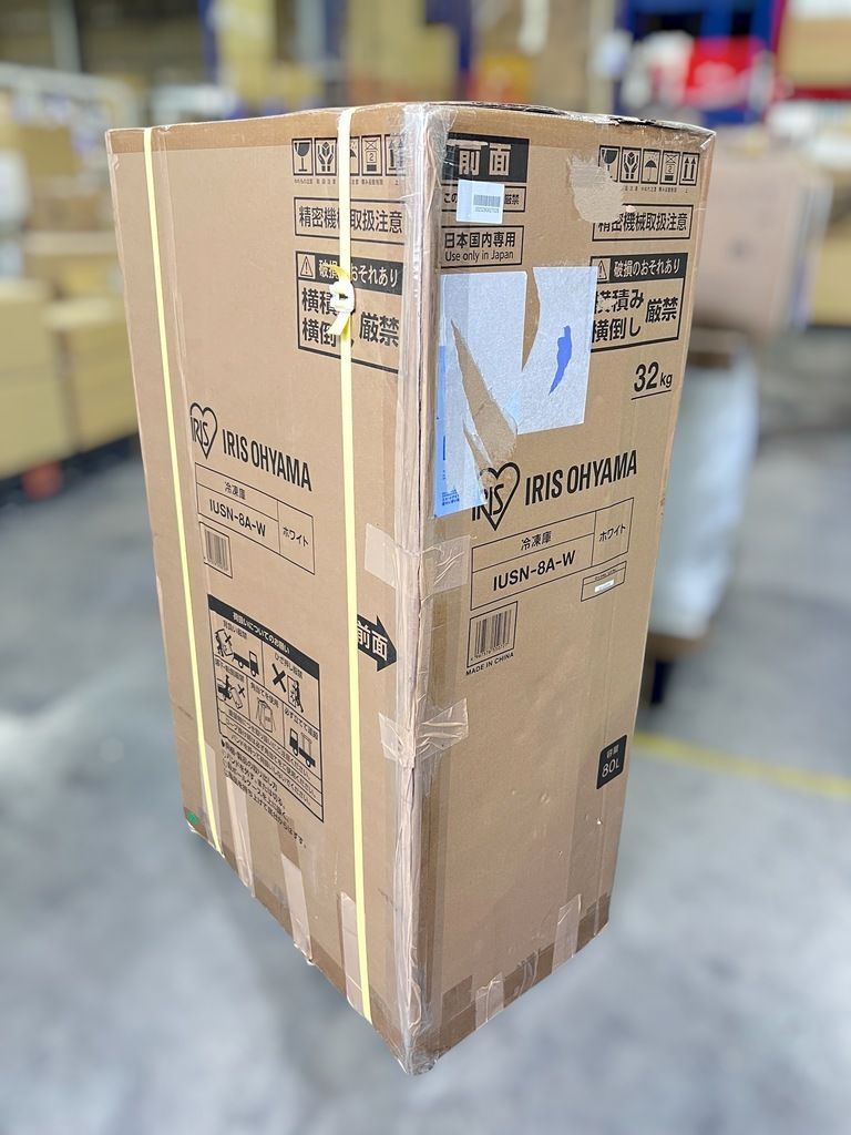 開封済・未使用品】アイリスオーヤマ スリム冷凍庫 80L(右開き) IUSN