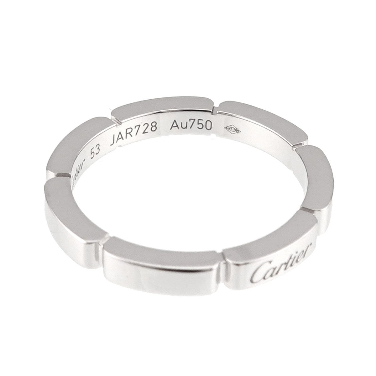 カルティエ Cartier マイヨン パンテール #53 リング K18 WG ホワイト