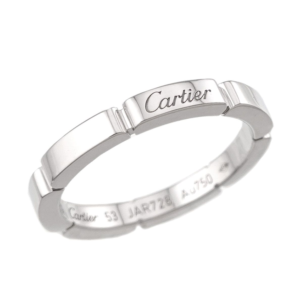 カルティエ Cartier マイヨン パンテール #53 リング K18 WG ホワイト