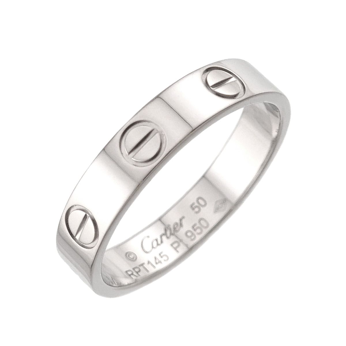 カルティエ Cartier ミニラブ #50 リング K18 WG ホワイトゴールド 750