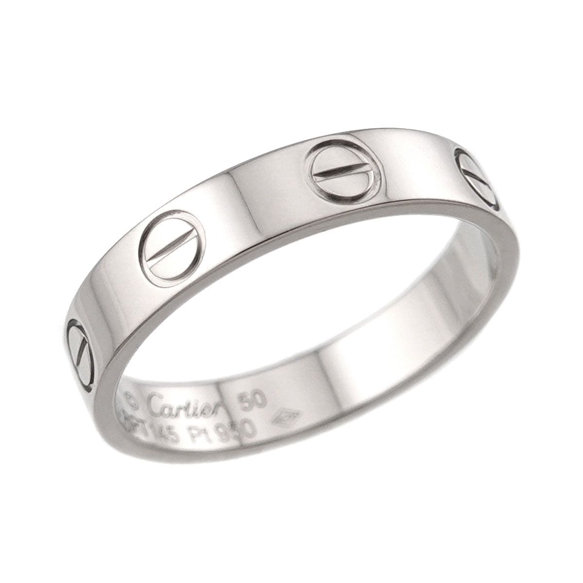 カルティエ Cartier ミニラブ #50 リング K18 WG ホワイトゴールド 750
