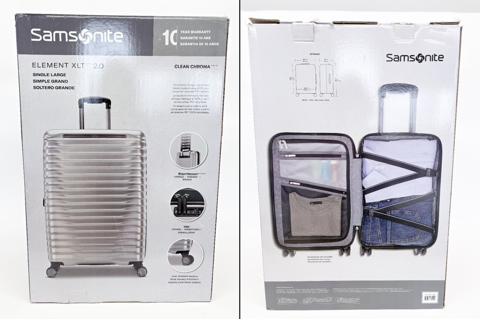 サムソナイト エレメント スーツケース 27インチ シルバー Samsonite