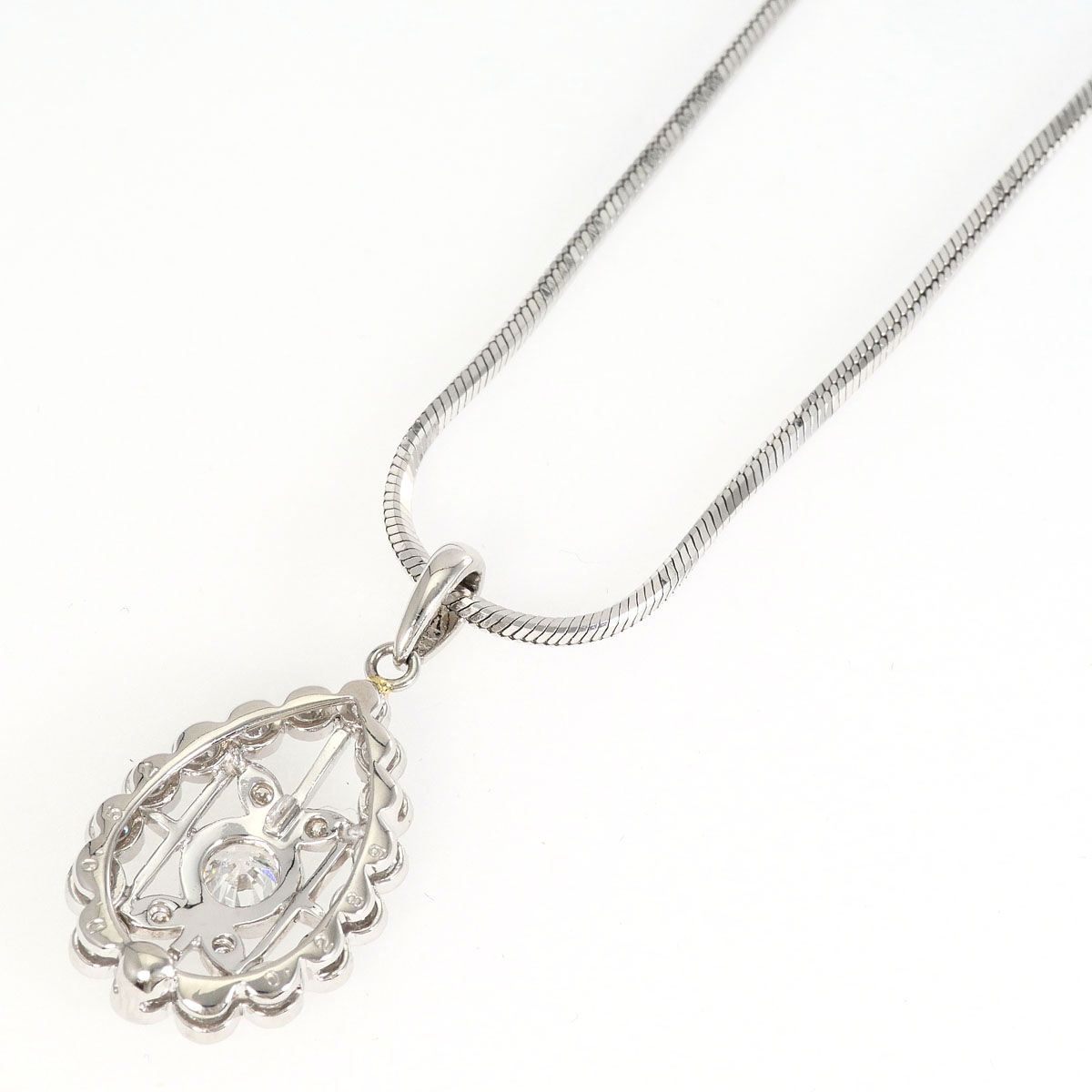 PT850/プラチナ ネックレス ダイヤモンド 0.289ct 0.52ct SI1 鑑定書