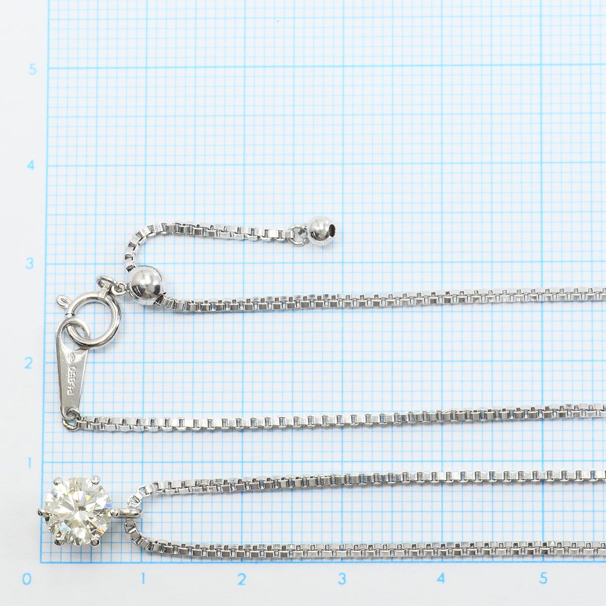 PT850/プラチナ ネックレス イエローダイヤモンド 1.11ct SI2 鑑定書