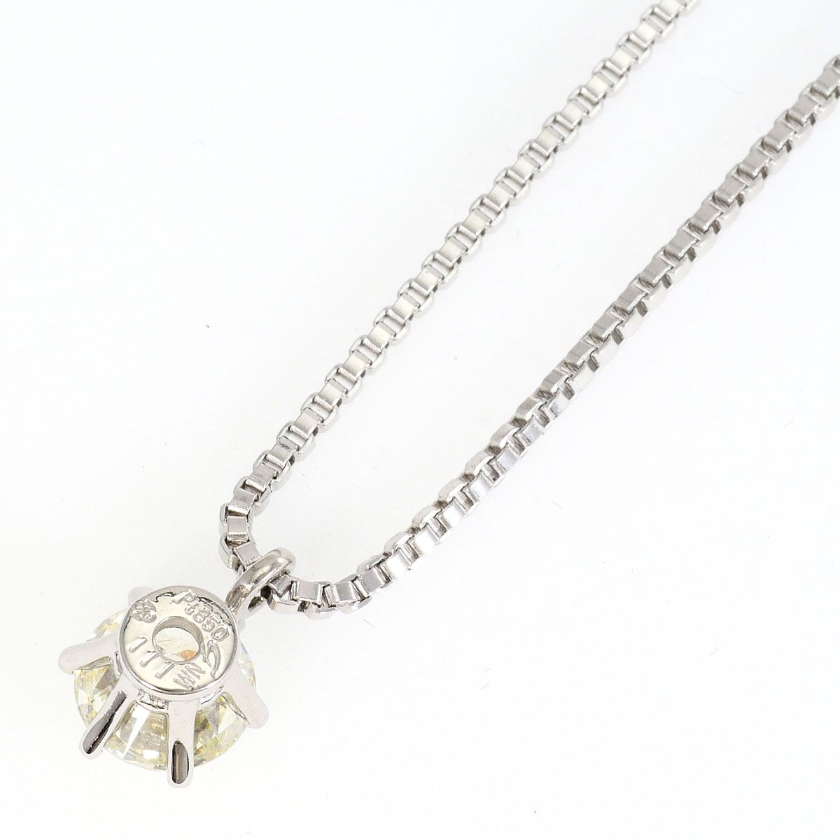 PT850/プラチナ ネックレス イエローダイヤモンド 1.11ct SI2 鑑定書